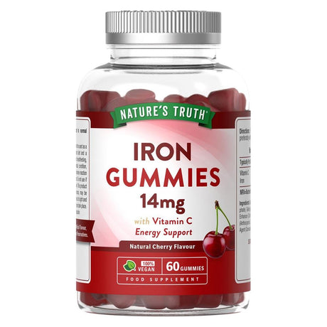 Iron 14mg Cherry 60 Gummies - Greenlands Health Store