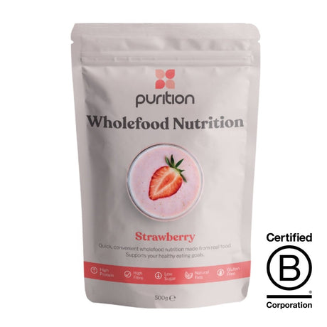 Wholefood Nutrition Strawberry 500g - (12 servings) - Greenlands Health Store