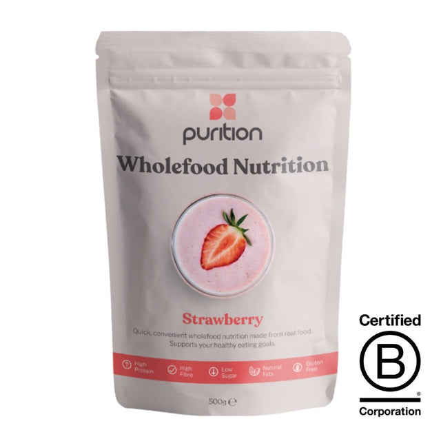 Wholefood Nutrition Strawberry 500g - (12 servings) - Greenlands Health Store