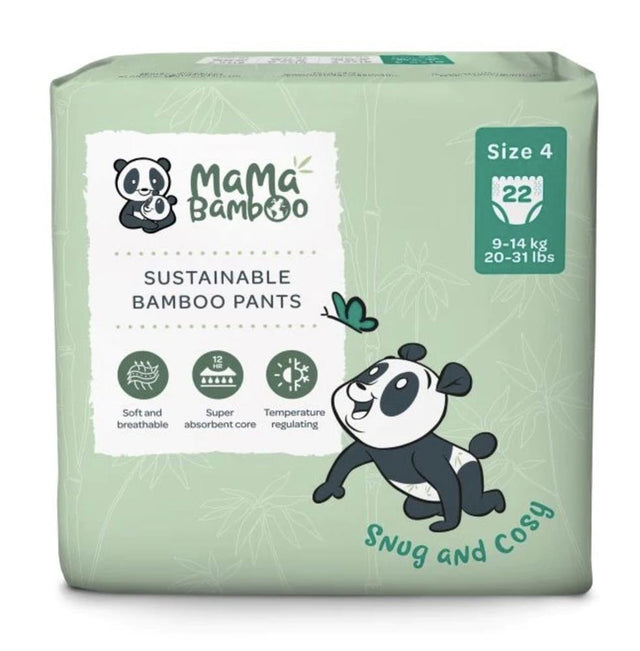 Mama Bamboo Eco Nappy Pants - Size 4+ (Medium Plus) 830g - Greenlands Health Store