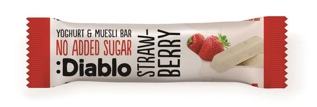 Diablo Yoghurt coated Strawberry Muesli Bar 30g - Greenlands Health Store