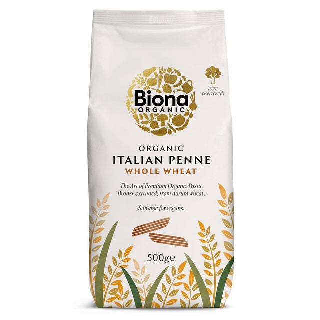 Organic Wholewheat Penne Pasta 500g - Greenlands Health Store