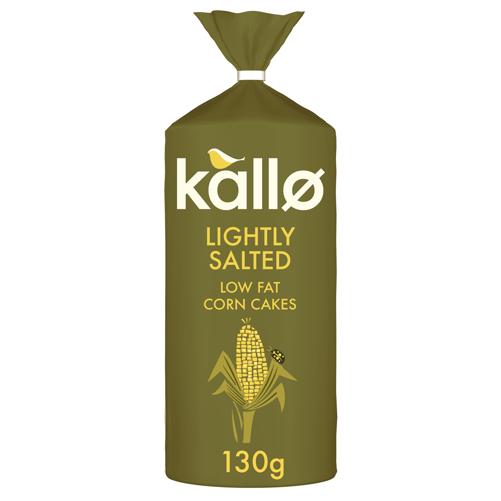 Kallo Organic Lightly Salted Corn Cakes Thins 130g - Greenlands Health Store
