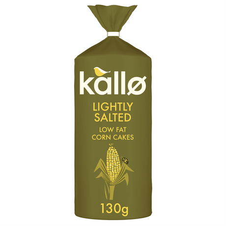 Kallo Organic Lightly Salted Corn Cakes Thins 130g - Greenlands Health Store