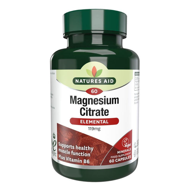 Magnesium - 119mg Citrate (with Vitamin B6) 60 Caps - Greenlands Health Store