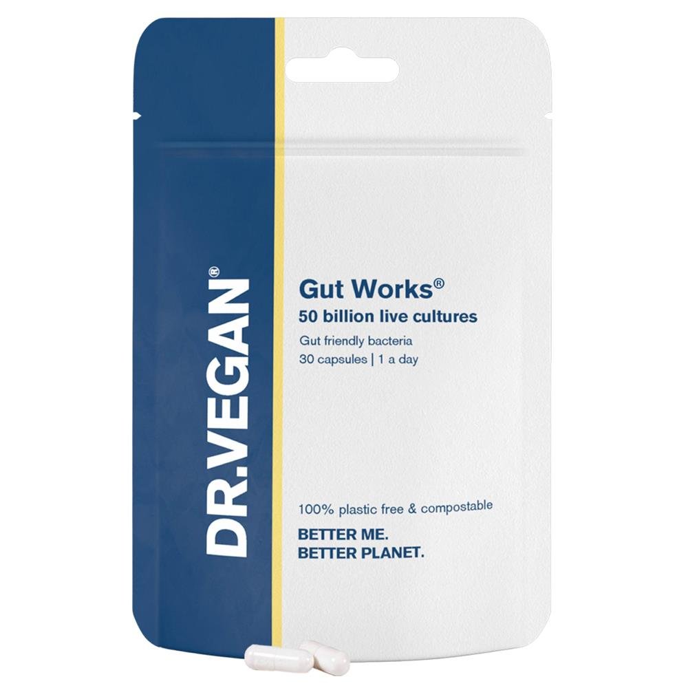 DR.VEGAN Gut Works Pre & Probiotic 50bn CFU 30 caps - Greenlands Health Store