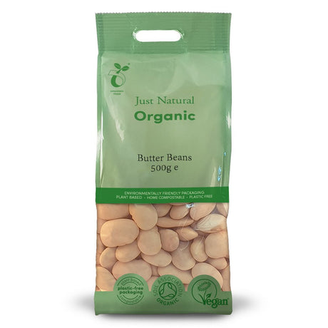 Organic Butter Beans 500g - Greenlands Health Store