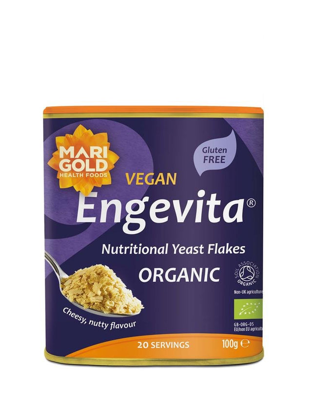 Marigold Organic Engevita Yeast Flakes Purple 100g - Greenlands Health Store