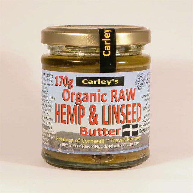 Organic Raw Hemp and Linseed Butter 170g - Greenlands Health Store