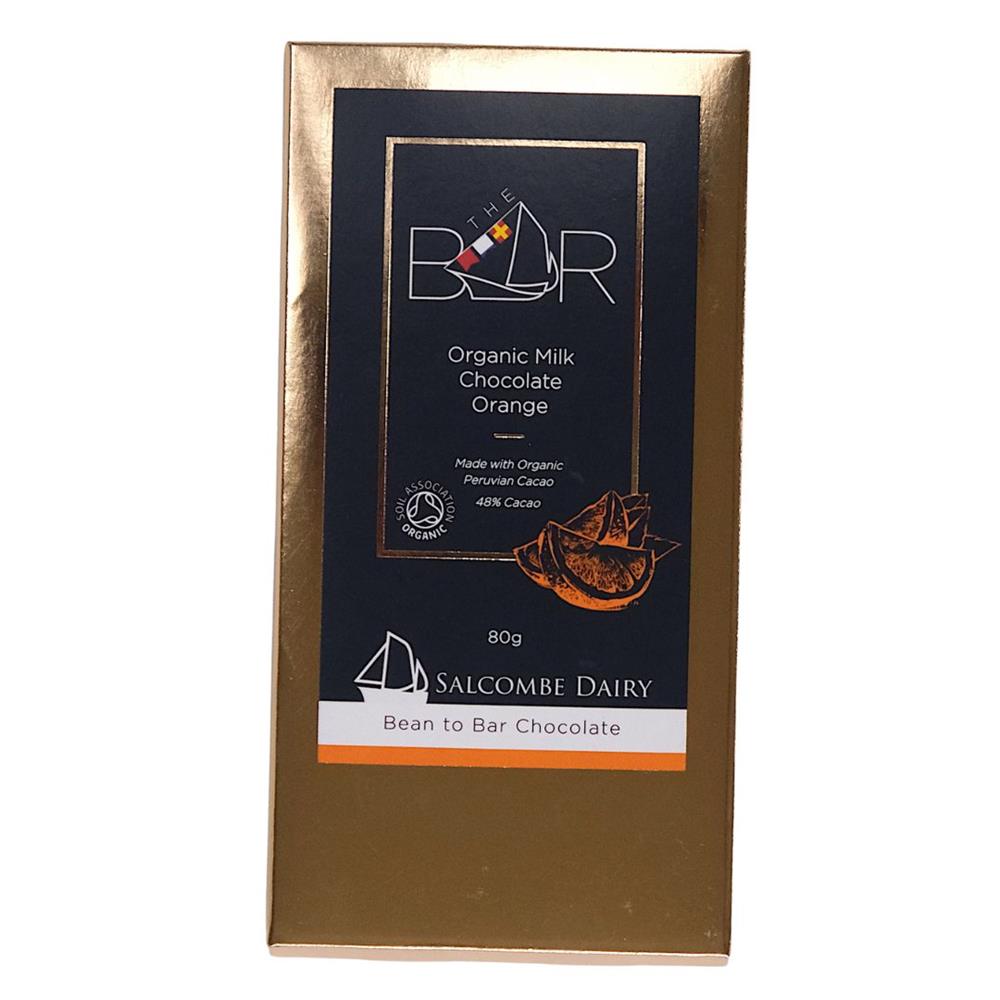 Salcombe Dairy Milk Orange Organic Chocolate Bar 80g - Greenlands Health Store