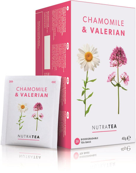 NutraTea Chamomile & Valerian - 20 Tea Bags - Greenlands Health Store