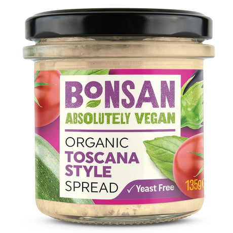 Bonsan Toscana Style Spread - Organic Vegan 135g - Greenlands Health Store