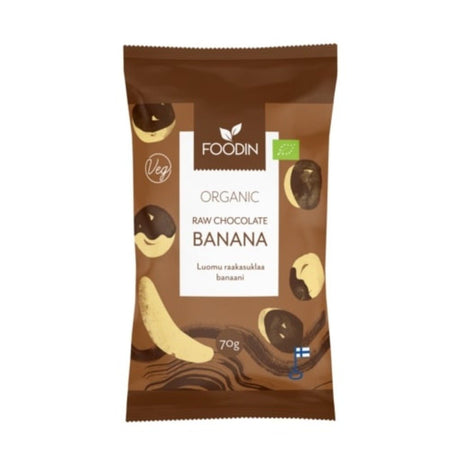 Organic Raw Chocolate Coated Banana 70G - Greenlands Health Store
