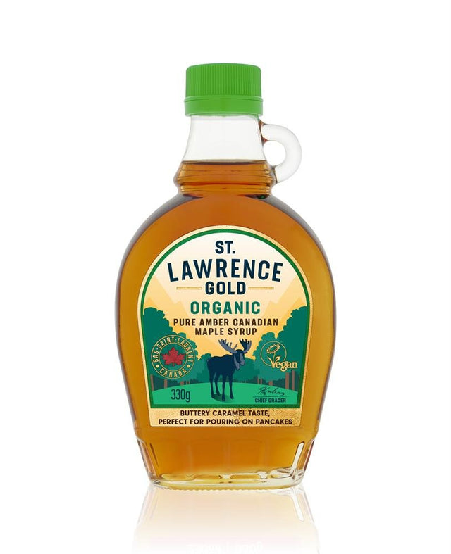 Organic Grade A Amber Colour Rich Taste Maple Syrup 330g - Greenlands Health Store