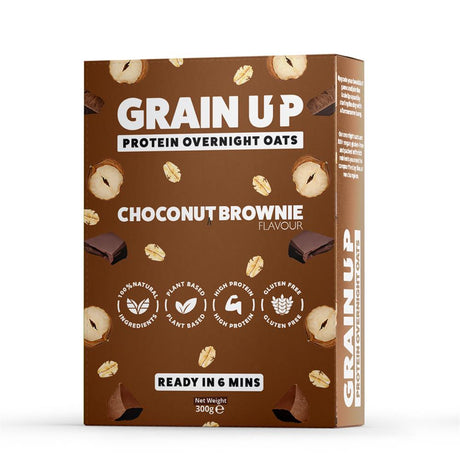 Grain UP Overnight Oats - Choconut Brownie 300g - Greenlands Health Store