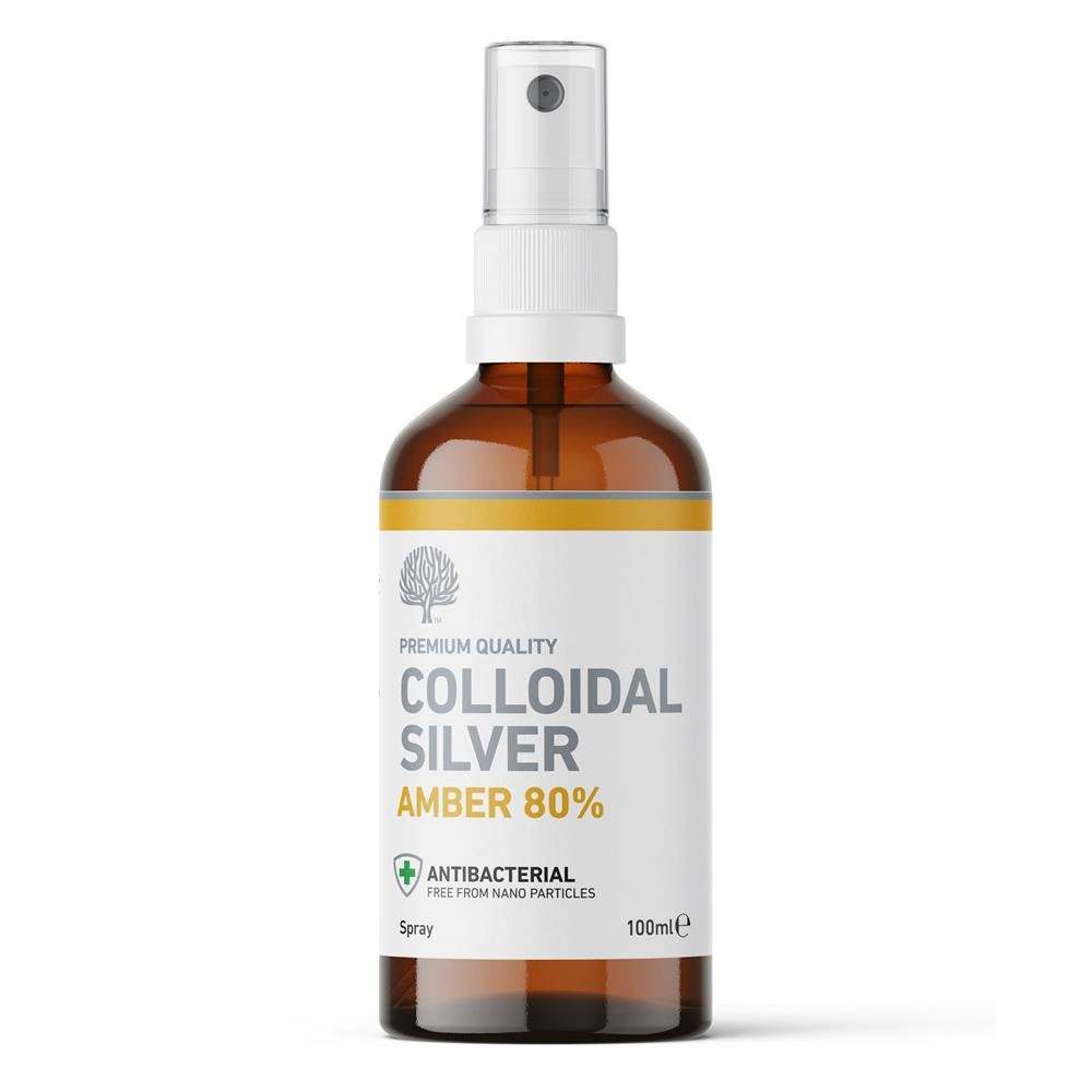 Amber Colloidal Silver Spray 100ml - Greenlands Health Store