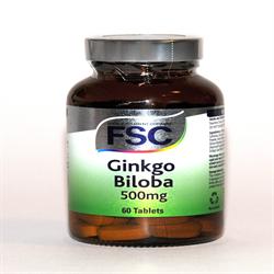 Ginkgo Biloba 500mg 60 Tablets - Greenlands Health Store