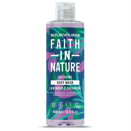 Faith in Nature Lavender & Geranium Body Wash 400ml - Greenlands Health Store