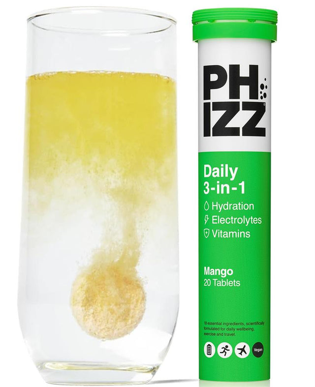 3in1 Hydration Electrolytes Vitamins - Mango - 20 Tabs - Greenlands Health Store