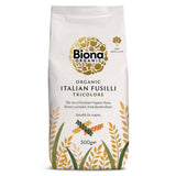 Biona Organic Fusilli Pasta Tri Colore Bronze 500g - Greenlands Health Store