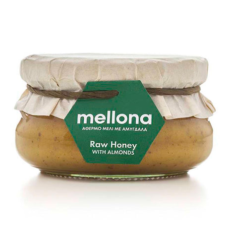 MELLONA Cypriot Raw Honey with Almonds 250g - Greenlands Health Store
