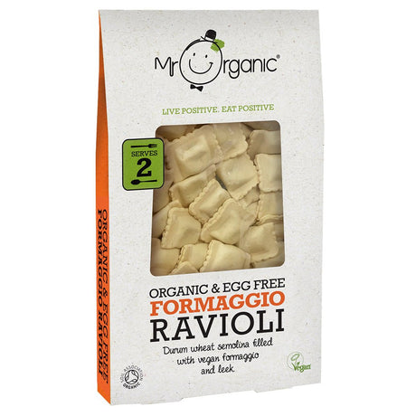 Mr Organic Vegan Formaggio Ravioli 250g - Greenlands Health Store