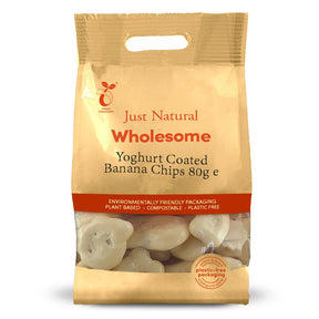 Yoghurt Coated Banana Chips 80g - Greenlands Health Store