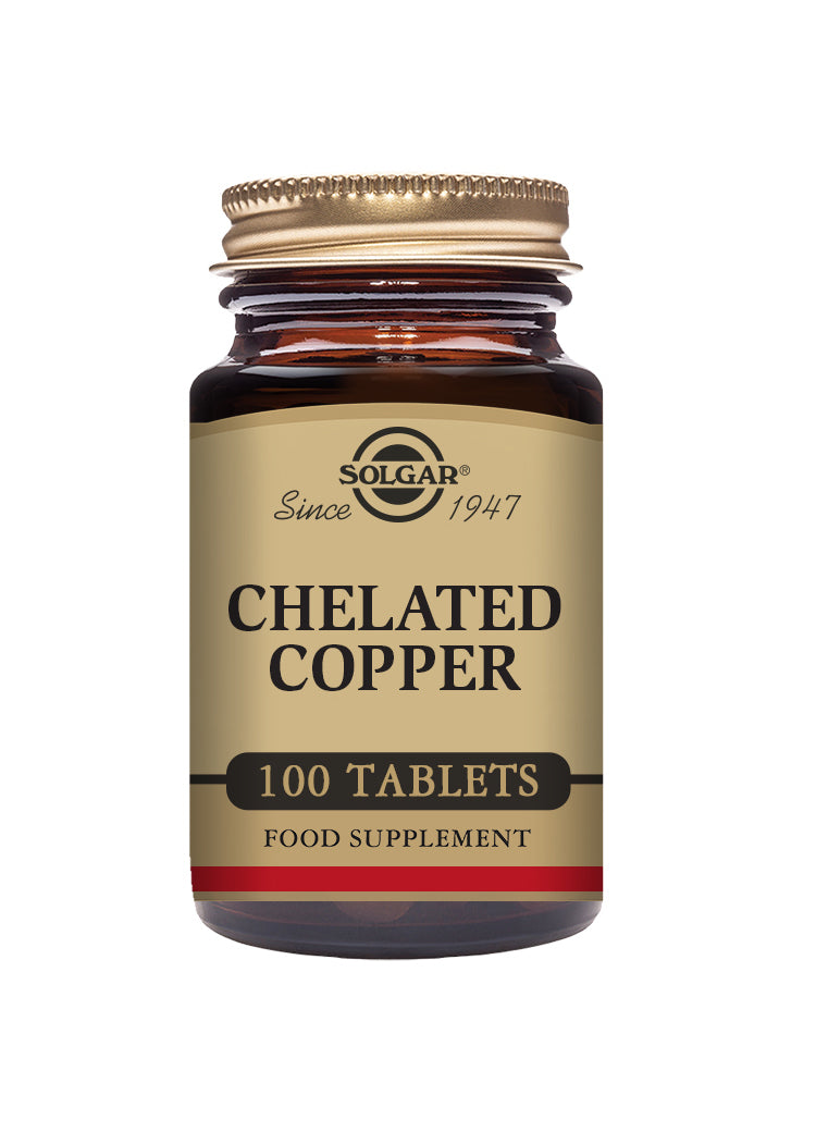 Solgar® Chelated Copper Tablets - Pack of 100 - Greenlands Health Store