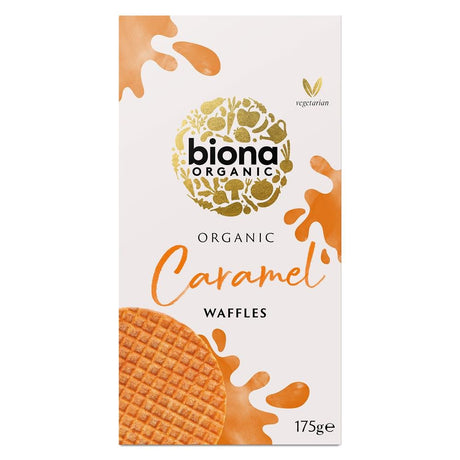 Biona Organic Caramel Syrup Waffles 175g - Greenlands Health Store