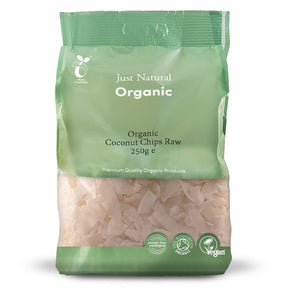 Organic Coconut Chips Raw 250g - Greenlands Health Store