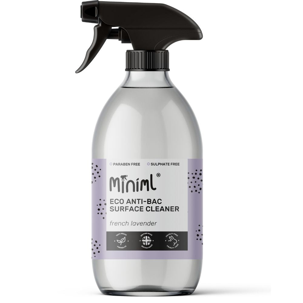 Natural Anti - Surface Cleaner Lavender in a 500ML Glass Bottle - Greenlands Health Store
