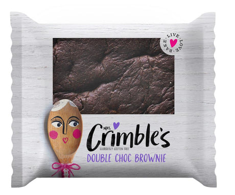 Mrs Crimbles Individual Double Choc Brownie 58g - Greenlands Health Store