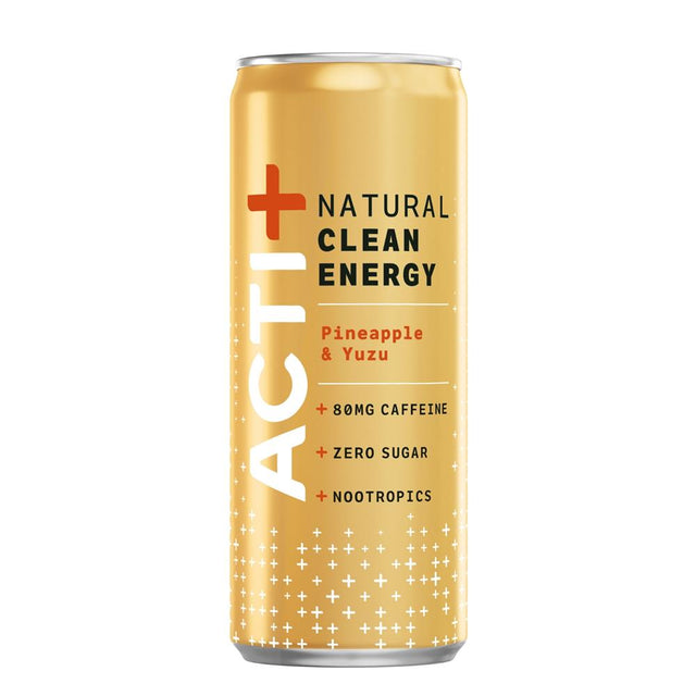 Acti+Yuzu and Pineapple Natural Clean Energy Drink 250ml - Greenlands Health Store