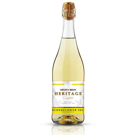 Heritage Elderflower Sec Organic Kombucha Non - Alc. 750ML - Greenlands Health Store