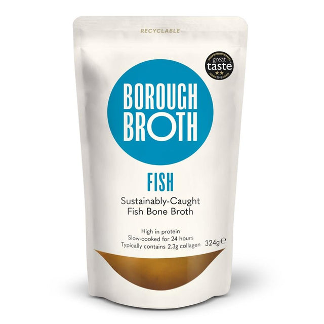 Borough Broth Sustainably Caught Wild Fish Bone Broth 324g - Greenlands Health Store