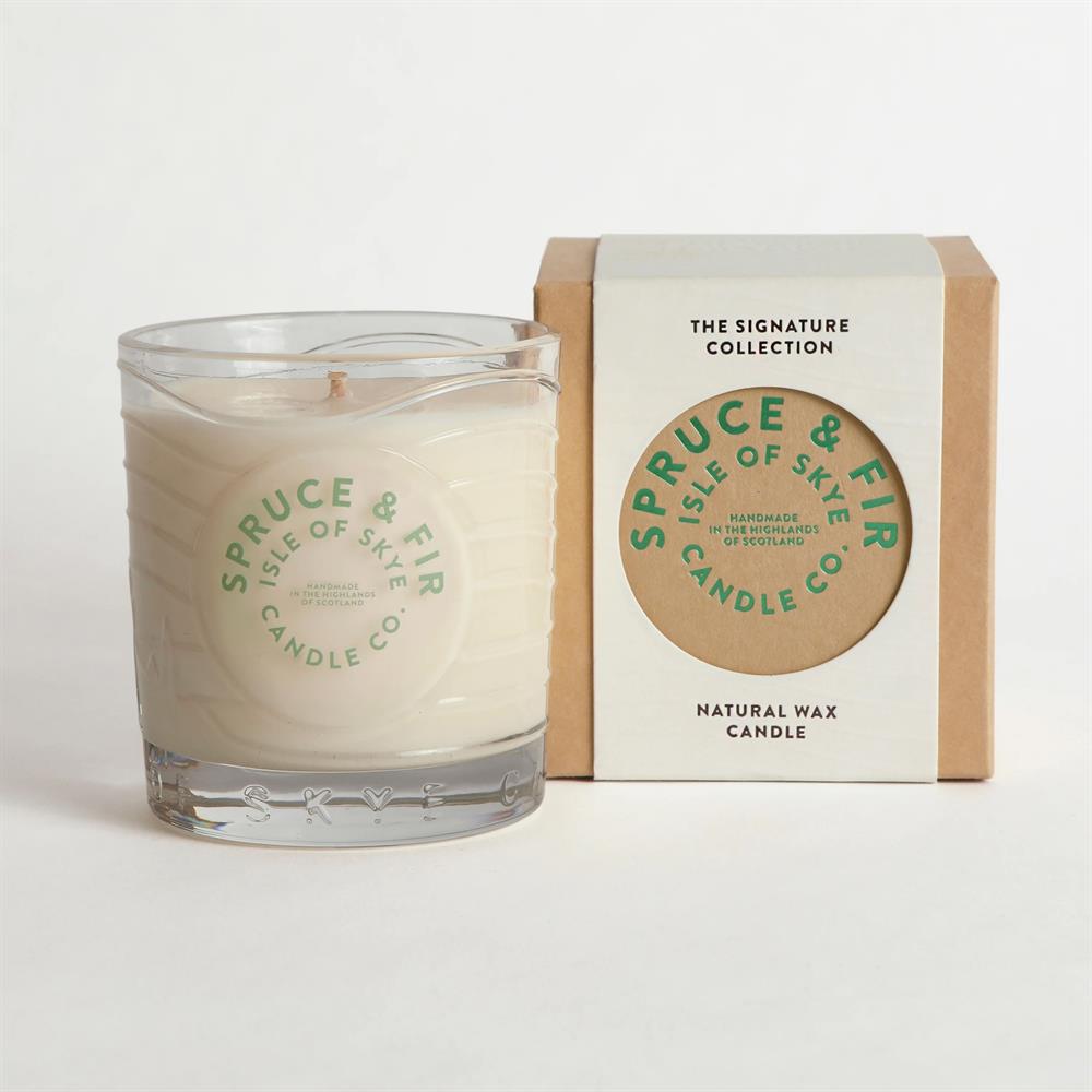 Spruce & Fir Island Natural Wax Candle 9.1cm x 8.2cm x 8.2cm - Greenlands Health Store