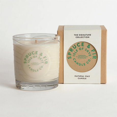 Spruce & Fir Island Natural Wax Candle 9.1cm x 8.2cm x 8.2cm - Greenlands Health Store