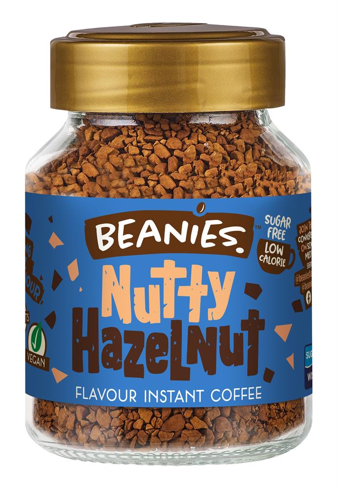 Beanies Nutty Hazelnut Flavour Instant Coffee 50g - Greenlands Health Store