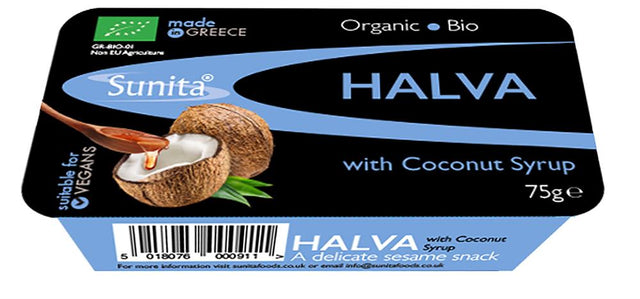 Organic Halva with Coconut Syrup 75g - Greenlands Health Store