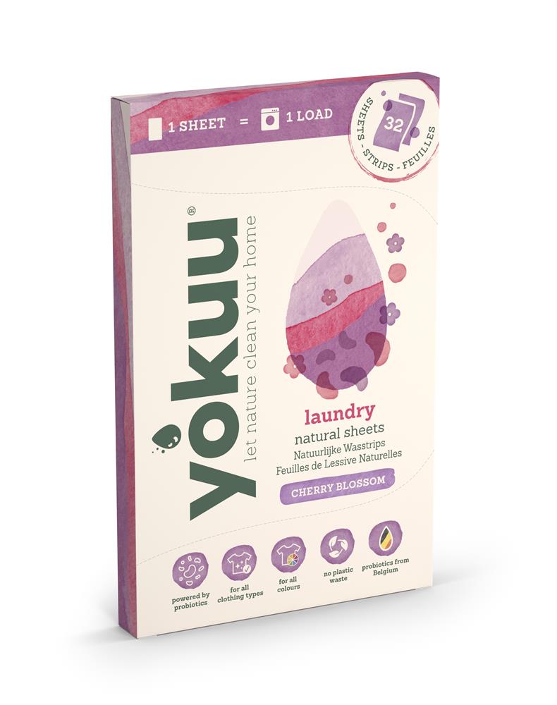Yokuu Laundry Sheets Cherry Blossom (32 sheets) - Greenlands Health Store