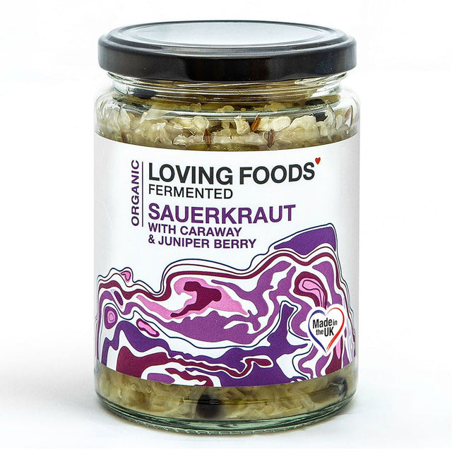 Organic Sauerkraut with Caraway & Juniper Berries 475g - Greenlands Health Store