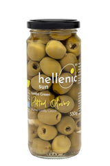 Hellenic Sun Pitted Jumbo Green Olives 330g - Greenlands Health Store