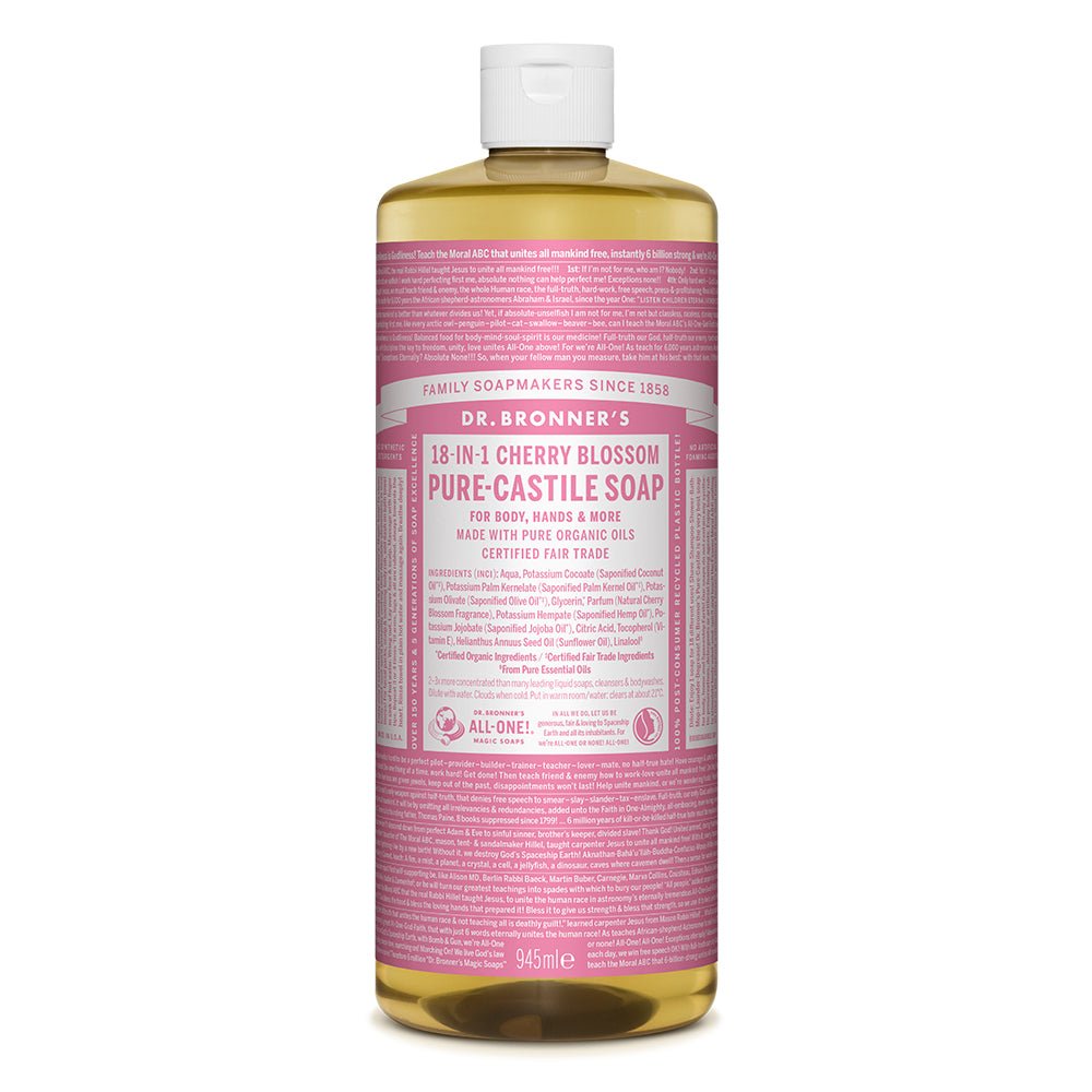 Cherry Blossom Pure Castile Liquid Soap 945ml - Greenlands Health Store