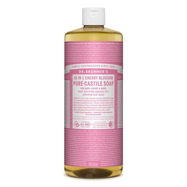 Cherry Blossom Pure Castile Liquid Soap 945ml - Greenlands Health Store