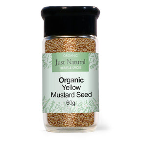 Organic Yellow Mustard Seed (Glass Jar) 60g - Greenlands Health Store