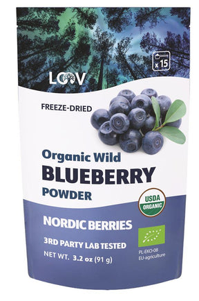 Organic Wild Blueberry Freeze - Dried Powder 91g - Greenlands Health Store