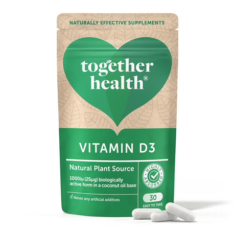Together Vegan Vitamin D3 30 Capsules - Greenlands Health Store