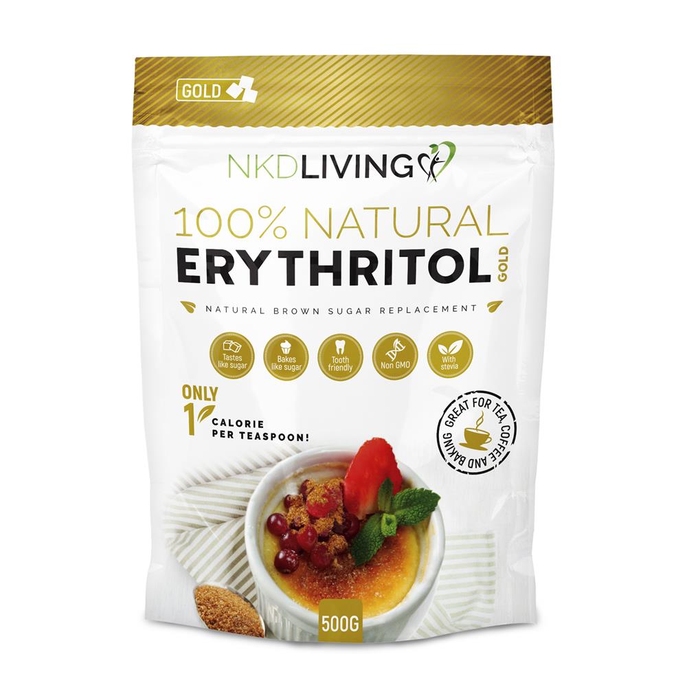 NKD Living Erythritol GOLD Natural Low Calorie Sweetener 500g - Greenlands Health Store