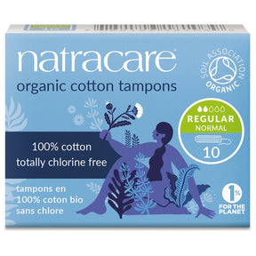 Organic Non - Applicator Tampons Regular x 10 - Greenlands Health Store