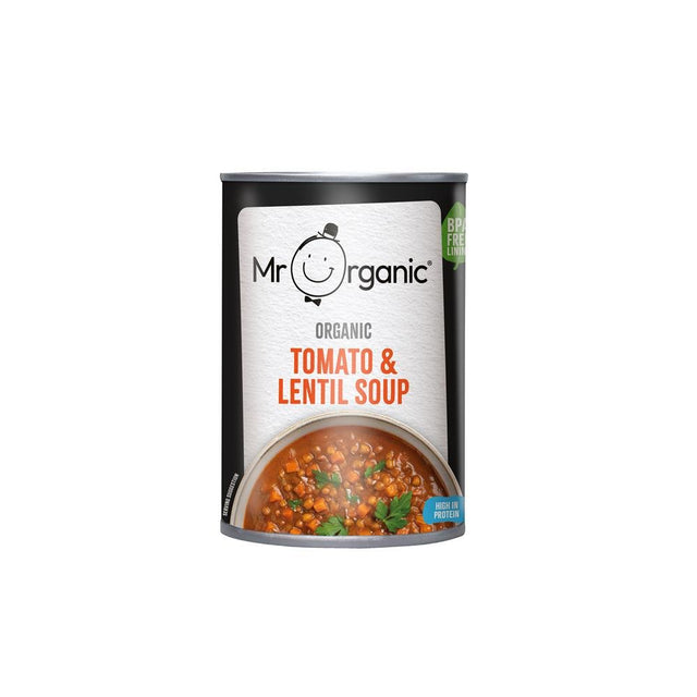Mr Organic Tomato & Lentil Soup 400g - Greenlands Health Store